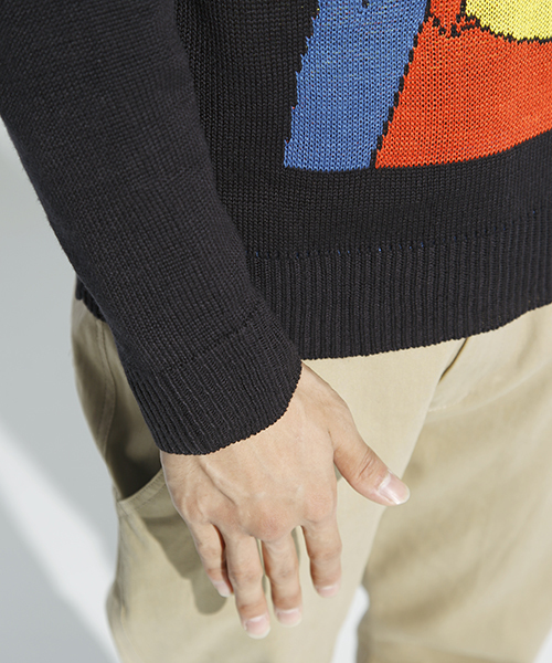 WEGO(ウィゴー)の「∴WEGO/the Simpsonsジャガードニット(ニット/セーター・メンズ・ブラック・MEDIUM/LARGE)」の6枚目の写真