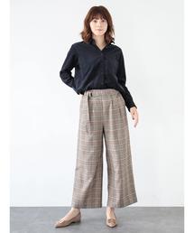 YECCA VECCA | ・チェック柄ワイドパンツ(その他パンツ)