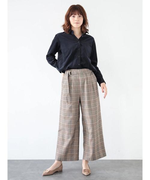 YECCA VECCA（イェッカヴェッカ）の「・チェック柄ワイドパンツ（その他パンツ・レディース・ベージュ/ネイビー・FREE）」の9枚目の写真