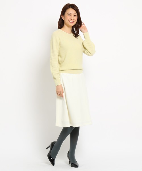 Sunauna(スーナウーナ)の「カシミヤ ニットプルオーバー(ニット/セーター・レディース・グレー/オフホワイト/レモンイエロー・38)」の7枚目の写真