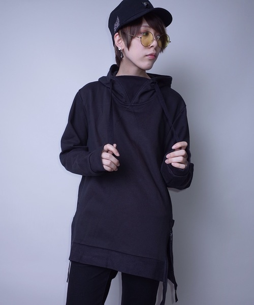 rovtski（ロフトスキー）の「【ビッグシルエット】LEESMA PO HOOD SW W ZIP（パーカー・レディース・ブラック・FREE）」の9枚目の写真