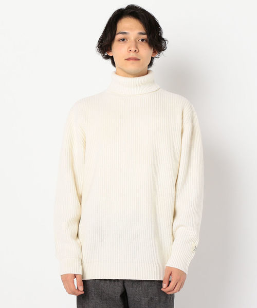 GLOSTER（グロスター）の「片畦タートルネックニット（ニット/セーター・メンズ・ホワイト/ブラック・M/L/S/XL）」の16枚目の写真