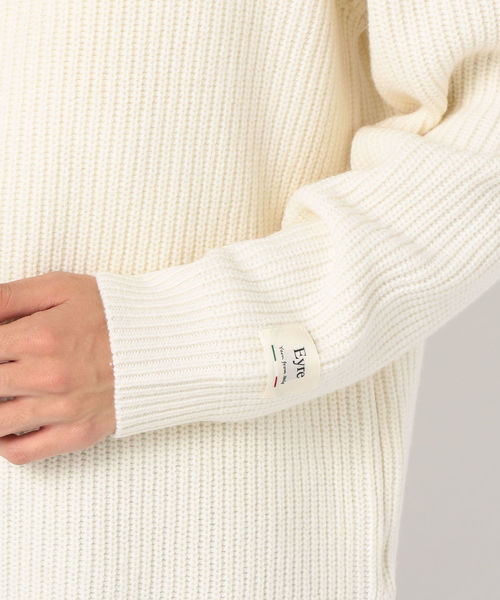 GLOSTER（グロスター）の「片畦タートルネックニット（ニット/セーター・メンズ・ホワイト/ブラック・M/L/S/XL）」の12枚目の写真