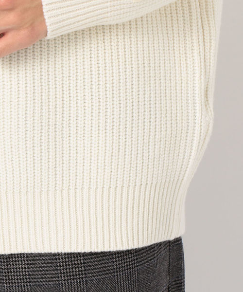 GLOSTER（グロスター）の「片畦タートルネックニット（ニット/セーター・メンズ・ホワイト/ブラック・M/L/S/XL）」の10枚目の写真