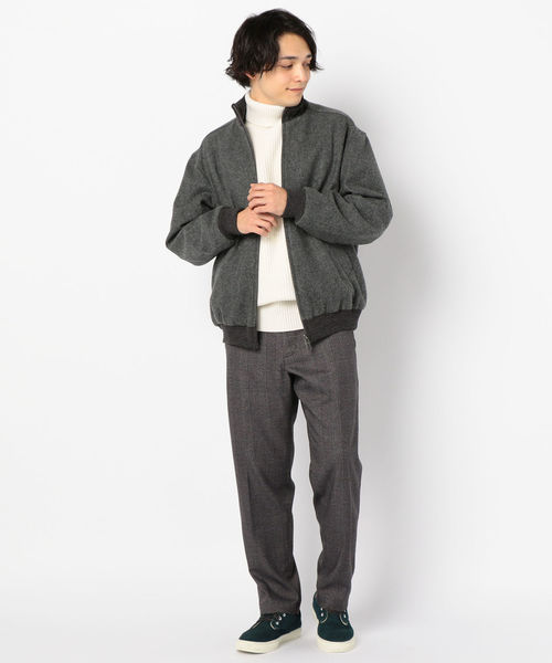 GLOSTER（グロスター）の「片畦タートルネックニット（ニット/セーター・メンズ・ホワイト/ブラック・M/L/S/XL）」の7枚目の写真