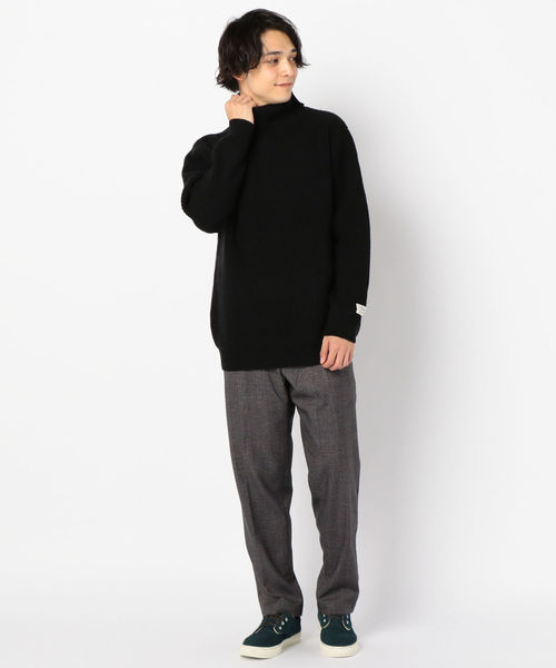 GLOSTER（グロスター）の「片畦タートルネックニット（ニット/セーター・メンズ・ホワイト/ブラック・M/L/S/XL）」の6枚目の写真