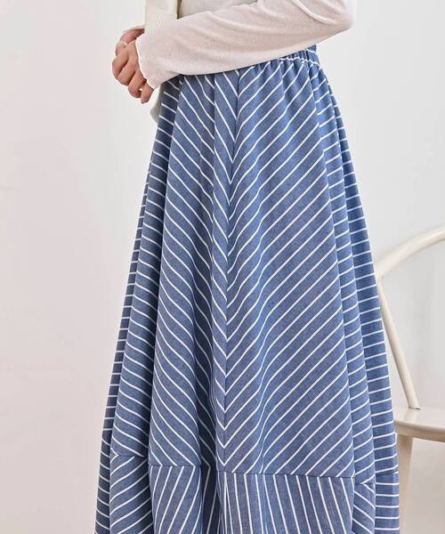 rps（アールピーエス）の「コクーンスカート（スカート・レディース・ブラック/ネイビー/ブルー系その他2/グレー/ライトカーキ/ブラック系その他2/グレイッシュベージュ/ブルー・M/フリー）」の14枚目の写真