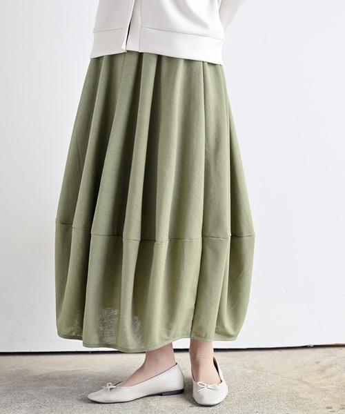 rps（アールピーエス）の「コクーンスカート（スカート・レディース・ブラック/ネイビー/ブルー系その他2/グレー/ライトカーキ/ブラック系その他2/グレイッシュベージュ/ブルー・M/フリー）」の6枚目の写真