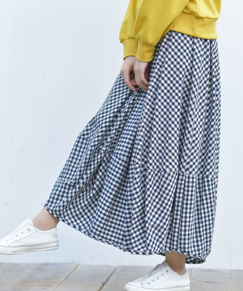 rps（アールピーエス）の「コクーンスカート（スカート・レディース・ブラック/ネイビー/ブルー系その他2/グレー/ライトカーキ/ブラック系その他2/グレイッシュベージュ/ブルー・M/フリー）」の7枚目の写真