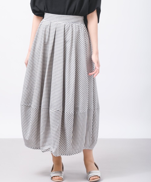 rps（アールピーエス）の「コクーンスカート（スカート・レディース・ブラック/ネイビー/ブルー系その他2/グレー/ライトカーキ/ブラック系その他2/グレイッシュベージュ/ブルー・M/フリー）」の8枚目の写真