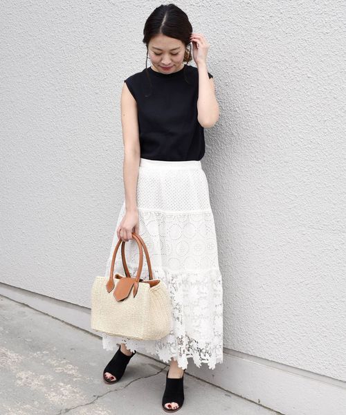 Khaju（カージュ）の「【WEB限定】Khaju:ペーパーフラップトート◇（トートバッグ・レディース・ブラック/ベージュ・ONE SIZE）」の3枚目の写真