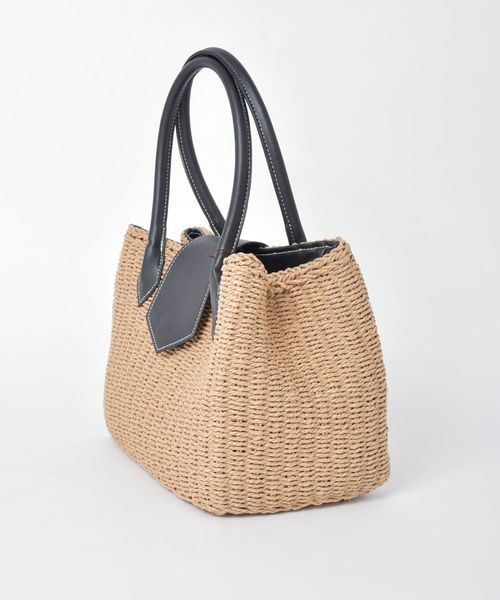 Khaju（カージュ）の「【WEB限定】Khaju:ペーパーフラップトート◇（トートバッグ・レディース・ブラック/ベージュ・ONE SIZE）」の14枚目の写真