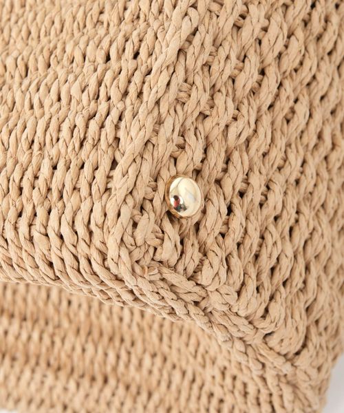 Khaju（カージュ）の「【WEB限定】Khaju:ペーパーフラップトート◇（トートバッグ・レディース・ブラック/ベージュ・ONE SIZE）」の10枚目の写真