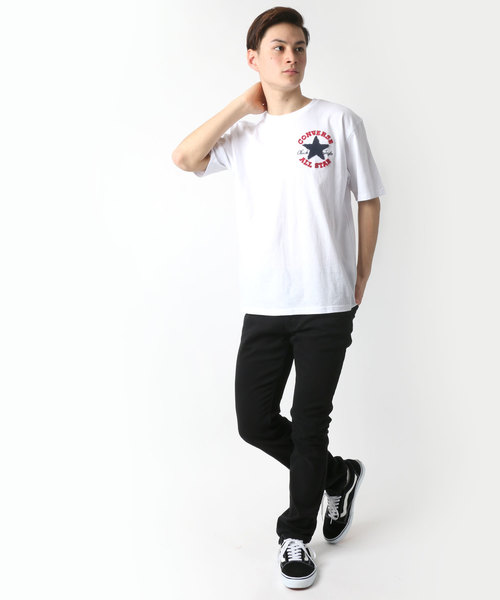 CONVERSE（コンバース）の「CONVERSE/コンバース ロゴサガラ刺繍Ｔシャツ（Tシャツ/カットソー・メンズ・ホワイト/ネイビー/ホワイト系その他/ブラック系その他・LL/M/L）」の8枚目の写真