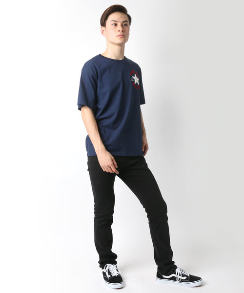 CONVERSE（コンバース）の「CONVERSE/コンバース ロゴサガラ刺繍Ｔシャツ（Tシャツ/カットソー・メンズ・ホワイト/ネイビー/ホワイト系その他/ブラック系その他・LL/M/L）」の13枚目の写真