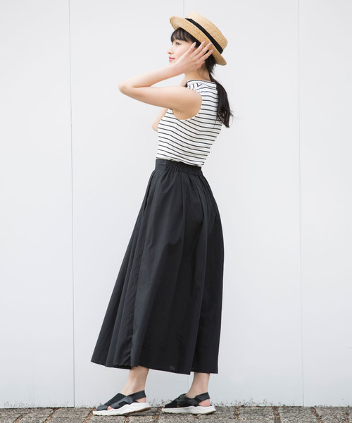 Luz Llena（ラズレナ）の「ロングフレアスカート（スカート・レディース・ブラック/グリーン/パープル/イエロー・MEDIUM）」の9枚目の写真