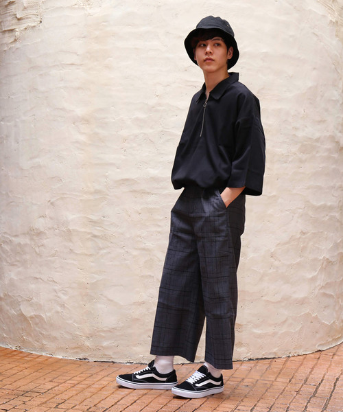 revertical（リバーティカル）の「ワイド TR アンクル丈 グレンチェックパンツ（その他パンツ・メンズ・ブラウン/ブラック/グレー・M/L/XL）」の9枚目の写真