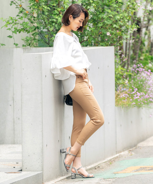 Newlyme（ニューリーミー）の「超ストレッチクロップドスキニーパンツ（その他パンツ・レディース・ベージュ系その他/ブルー/ホワイト/インディゴブルー/カーキ/ブラック・LARGE/MEDIUM/SMALL/X-LARGE）」の20枚目の写真