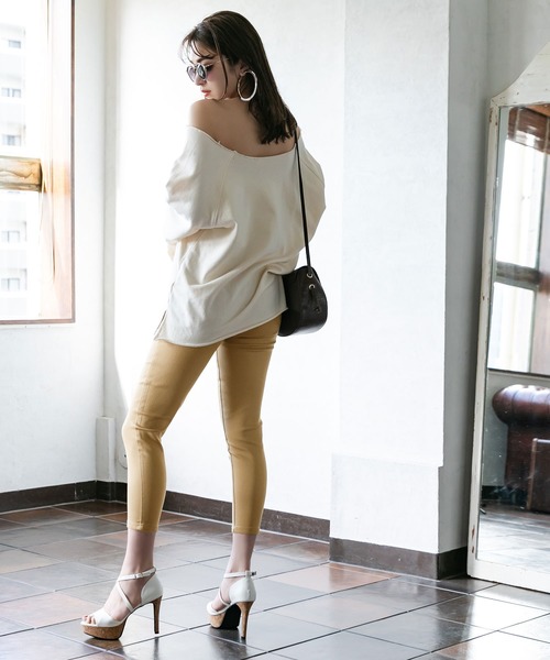 Newlyme（ニューリーミー）の「超ストレッチクロップドスキニーパンツ（その他パンツ・レディース・ベージュ系その他/ブルー/ホワイト/インディゴブルー/カーキ/ブラック・LARGE/MEDIUM/SMALL/X-LARGE）」の16枚目の写真