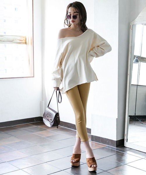 Newlyme（ニューリーミー）の「超ストレッチクロップドスキニーパンツ（その他パンツ・レディース・ベージュ系その他/ブルー/ホワイト/インディゴブルー/カーキ/ブラック・LARGE/MEDIUM/SMALL/X-LARGE）」の8枚目の写真