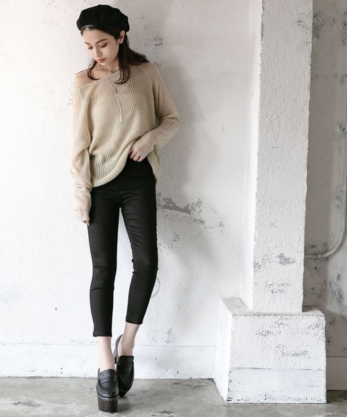 Newlyme（ニューリーミー）の「超ストレッチクロップドスキニーパンツ（その他パンツ・レディース・ベージュ系その他/ブルー/ホワイト/インディゴブルー/カーキ/ブラック・LARGE/MEDIUM/SMALL/X-LARGE）」の11枚目の写真