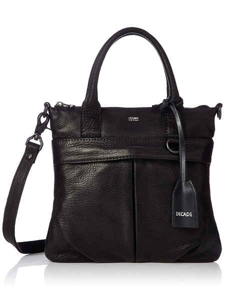 DECADE(ディケイド)の「オイルドカウレザー・2wayミニヘルメットバッグ DECADE(No-01192) Oiled Cow Leather 2way Helmet Bag(トートバッグ)」|ブラック