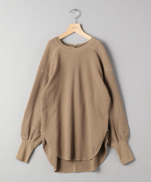 新品タグ付きアメリカーナ バックヘンリーネックカットソー ロングスリーブベージュ 新品タグ付きアメリカーナ バックヘンリーネックカットソー ロング