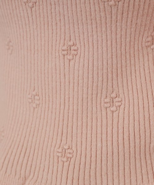 natural couture(ナチュラルクチュール)の「フラワー刺繍リブトップス/セットアップ(ニット/セーター・レディース・アイボリー/ネイビー/ピンク・FREE)」の9枚目の写真