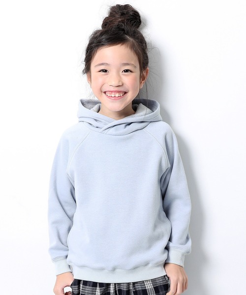 devirock（デビロック）の「裏シャギープルパーカー（パーカー・キッズ・ブラック/ヘザーチャコール/ブルー系その他/グリーン系その他/カーキ/スモークピンク/モカ/ライトブラウン/キャメル/オレンジ系その他・80ｃｍ/90cm/100cm/110cm/120cm/130cm/140cm/150cm/160cm）」の7枚目の写真