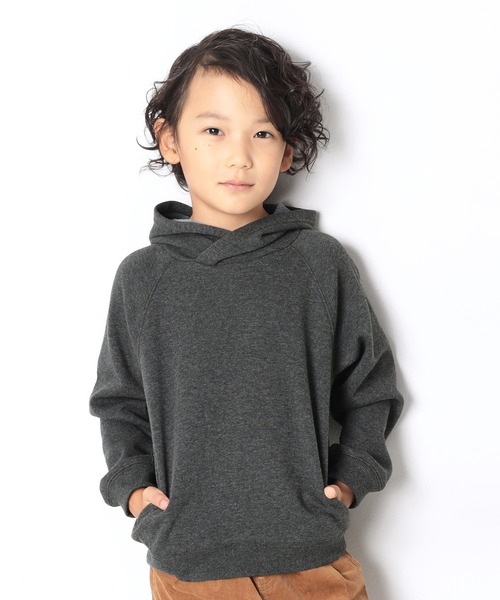 devirock（デビロック）の「裏シャギープルパーカー（パーカー・キッズ・ブラック/ヘザーチャコール/ブルー系その他/グリーン系その他/カーキ/スモークピンク/モカ/ライトブラウン/キャメル/オレンジ系その他・80ｃｍ/90cm/100cm/110cm/120cm/130cm/140cm/150cm/160cm）」の3枚目の写真