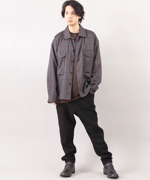 ８(eight)（エイト）の「ビッグ チェックシャツ ネルシャツ（シャツ/ブラウス・メンズ・ブラウン/グレー・MEDIUM/LARGE）」の3枚目の写真