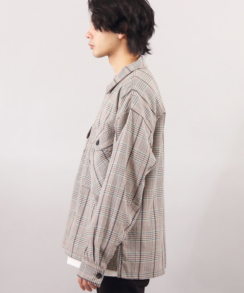 ８(eight)（エイト）の「ビッグ チェックシャツ ネルシャツ（シャツ/ブラウス・メンズ・ブラウン/グレー・MEDIUM/LARGE）」の7枚目の写真