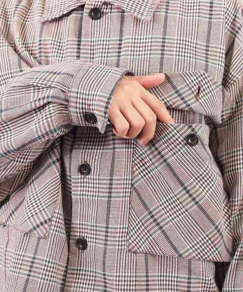 ８(eight)（エイト）の「ビッグ チェックシャツ ネルシャツ（シャツ/ブラウス・メンズ・ブラウン/グレー・MEDIUM/LARGE）」の11枚目の写真