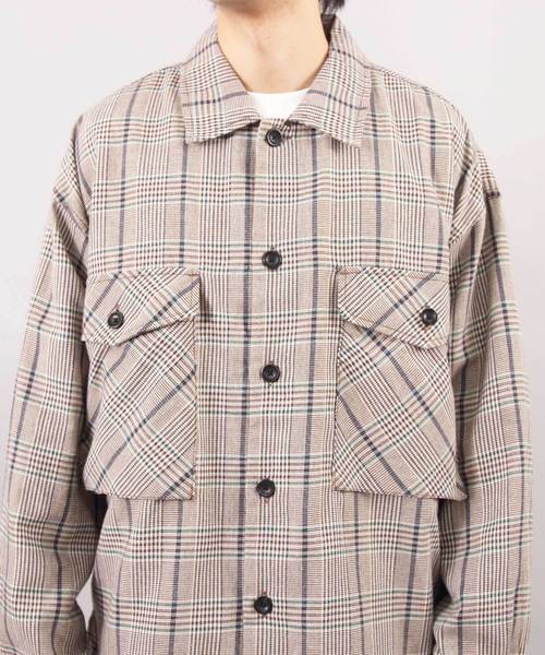 ８(eight)（エイト）の「ビッグ チェックシャツ ネルシャツ（シャツ/ブラウス・メンズ・ブラウン/グレー・MEDIUM/LARGE）」の14枚目の写真
