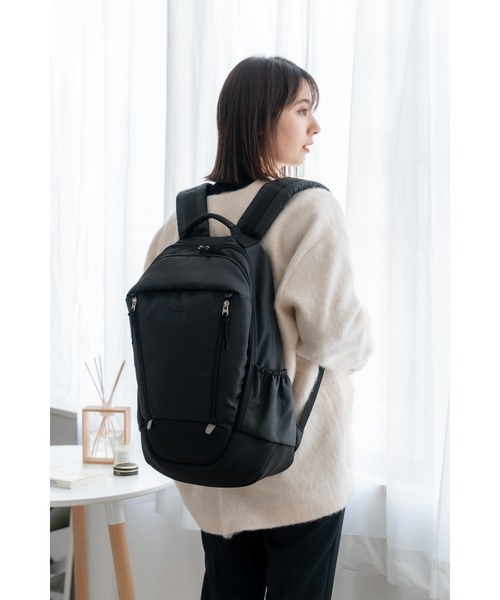 DEVICE（デバイス）の「Rename ナイロン ダブルジップ リュックサック バックパック（バックパック/リュック・レディース・ホワイト/ブラック・FREE）」の20枚目の写真