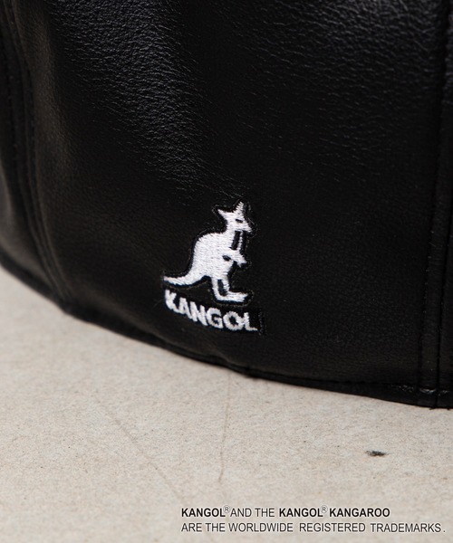 KANGOL(カンゴール)の「∴WEGO/KANGOL 別注フェイクレザーGalaxy / ギャラクシー(ハンチング/ベレー帽・メンズ・ブラック・MEDIUM/LARGE)」の7枚目の写真
