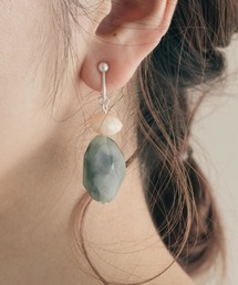 SMELLY | バイカラーマーブルイヤリング(イヤリング)