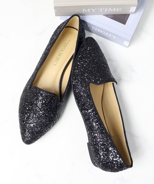 LibertyDoll（リバティードール）の「LiBERTYDOLL /クラシカルなポインテッドトゥ フラット美脚オペラパンプス(5324)（パンプス・レディース・ブラック/グレー/ベージュ/レオパード/レッド/モスグリーン/サックスブルー/チェック/ネイビー/ブラック系その他/シルバー/シルバー系その他/ゴールド系その他/ブラック系その他2・SS/S/M/L/LL/XL）」の3枚目の写真