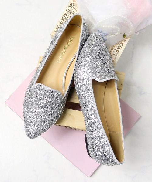 LibertyDoll（リバティードール）の「LiBERTYDOLL /クラシカルなポインテッドトゥ フラット美脚オペラパンプス(5324)（パンプス・レディース・ブラック/グレー/ベージュ/レオパード/レッド/モスグリーン/サックスブルー/チェック/ネイビー/ブラック系その他/シルバー/シルバー系その他/ゴールド系その他/ブラック系その他2・SS/S/M/L/LL/XL）」の11枚目の写真