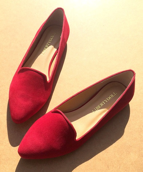 LibertyDoll（リバティードール）の「LiBERTYDOLL /クラシカルなポインテッドトゥ フラット美脚オペラパンプス(5324)（パンプス・レディース・ブラック/グレー/ベージュ/レオパード/レッド/モスグリーン/サックスブルー/チェック/ネイビー/ブラック系その他/シルバー/シルバー系その他/ゴールド系その他/ブラック系その他2・SS/S/M/L/LL/XL）」の9枚目の写真