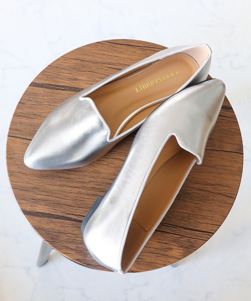 LibertyDoll（リバティードール）の「LiBERTYDOLL /クラシカルなポインテッドトゥ フラット美脚オペラパンプス(5324)（パンプス・レディース・ブラック/グレー/ベージュ/レオパード/レッド/モスグリーン/サックスブルー/チェック/ネイビー/ブラック系その他/シルバー/シルバー系その他/ゴールド系その他/ブラック系その他2・SS/S/M/L/LL/XL）」の10枚目の写真