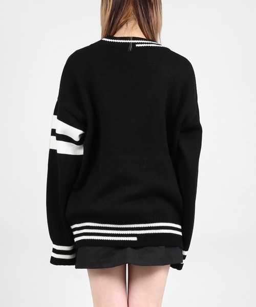 DING（ディング）の「DING/スクールニットカーディガン（カーディガン/ボレロ・レディース・ブラック/グリーン/ホワイト・FREE）」の13枚目の写真