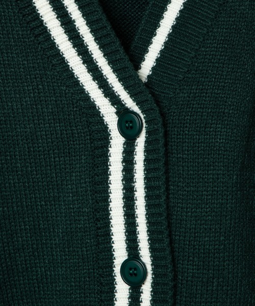 DING（ディング）の「DING/スクールニットカーディガン（カーディガン/ボレロ・レディース・ブラック/グリーン/ホワイト・FREE）」の12枚目の写真