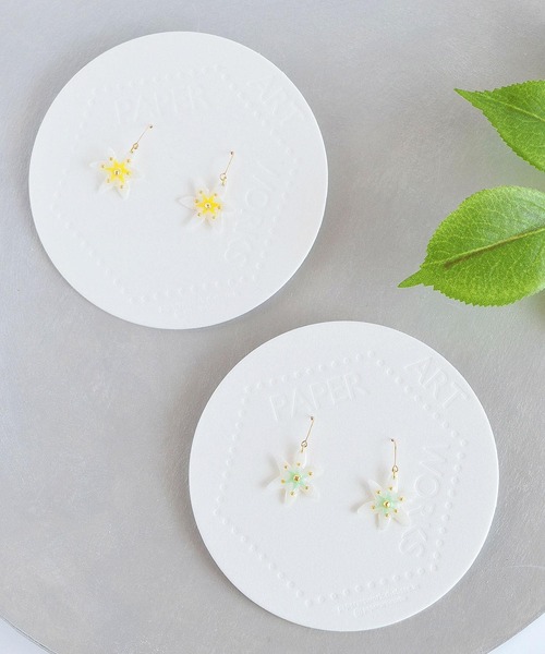 tone(トーン)の「【PAPER ART WORKS】star of bethlehem(ピアス(両耳用)・レディース・ミント/レモンイエロー・FREE)」の15枚目の写真