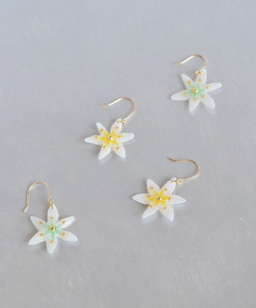 tone(トーン)の「【PAPER ART WORKS】star of bethlehem(ピアス(両耳用)・レディース・ミント/レモンイエロー・FREE)」の8枚目の写真