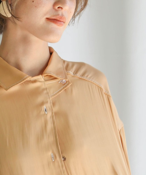 select MOCA(セレクトモカ)の「2020 SS ボーイフレンドオーバーシャツジャケット(シャツ/ブラウス・レディース・ベージュ/パープル/ミント・FREE)」の8枚目の写真