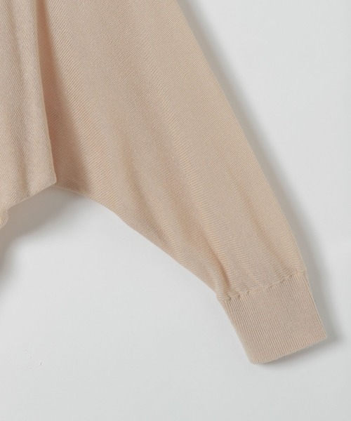 LAKOLE（ラコレ）の「【接触冷感】14Gドルマンショートカーディガン / LAKOLE（カーディガン/ボレロ・レディース・ライトベージュ/ライラック/ライトグリーン/ブラック/オフホワイト・FREE）」の8枚目の写真