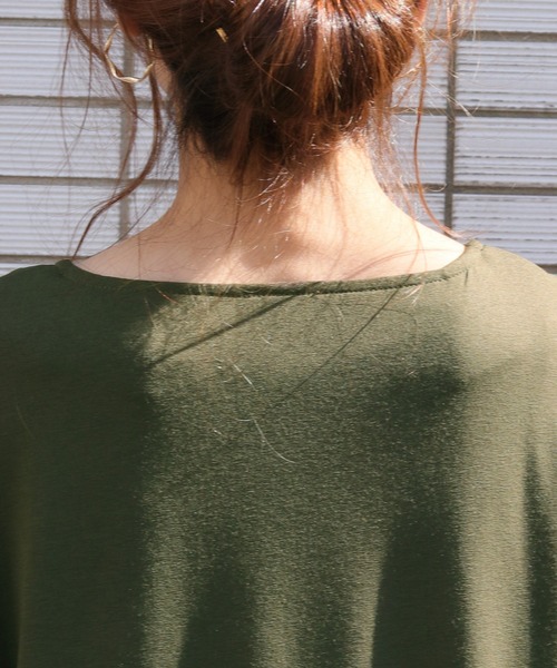 cheriella（シェリエラ）の「(入荷無し)【cheriella】ボリューム袖COOLタッチスリットワンピース（ワンピース・レディース・ブラック/ネイビー/カーキ/モカ・M）」の12枚目の写真