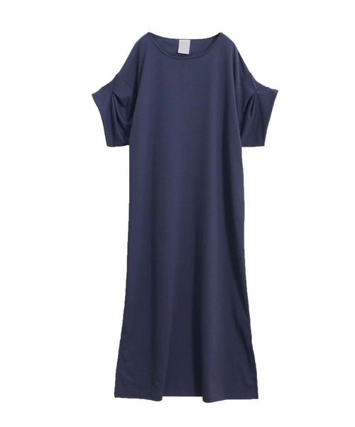 cheriella（シェリエラ）の「(入荷無し)【cheriella】ボリューム袖COOLタッチスリットワンピース（ワンピース・レディース・ブラック/ネイビー/カーキ/モカ・M）」の16枚目の写真