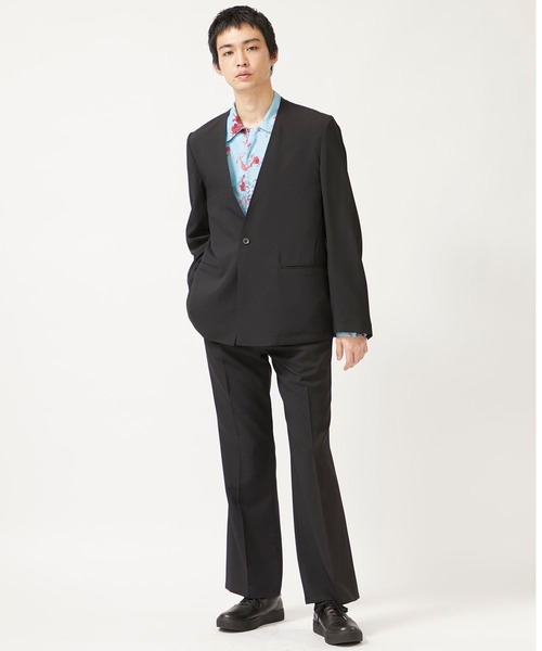 Iroquois(イロコイ)の「【Iroquois】NATURAL TROPICAL 2WAY B/S JK(ノーカラージャケット・メンズ・ベージュ/ブラック・2/1)」の6枚目の写真